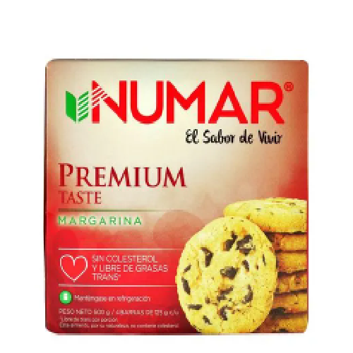 Margarina Numar sin colesterol en barra 4 Uds - 500 g